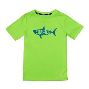 Speedo Boy's Graphic Shark Short Sleeve Swim Shirt